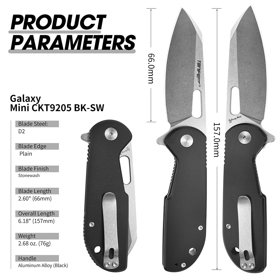 Edc Every Day Carry おもちゃ - TONIFE Galaxy Mini CKT9205 Folding Knife
