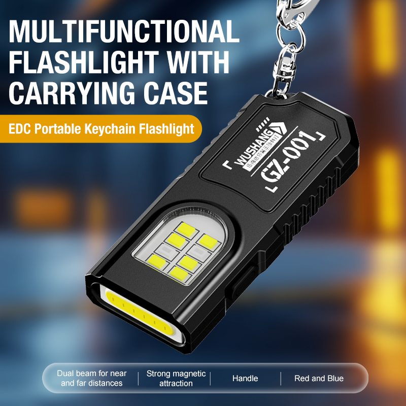 Keychain Flashlight - Portable Keychain LED COB Flashlight USB