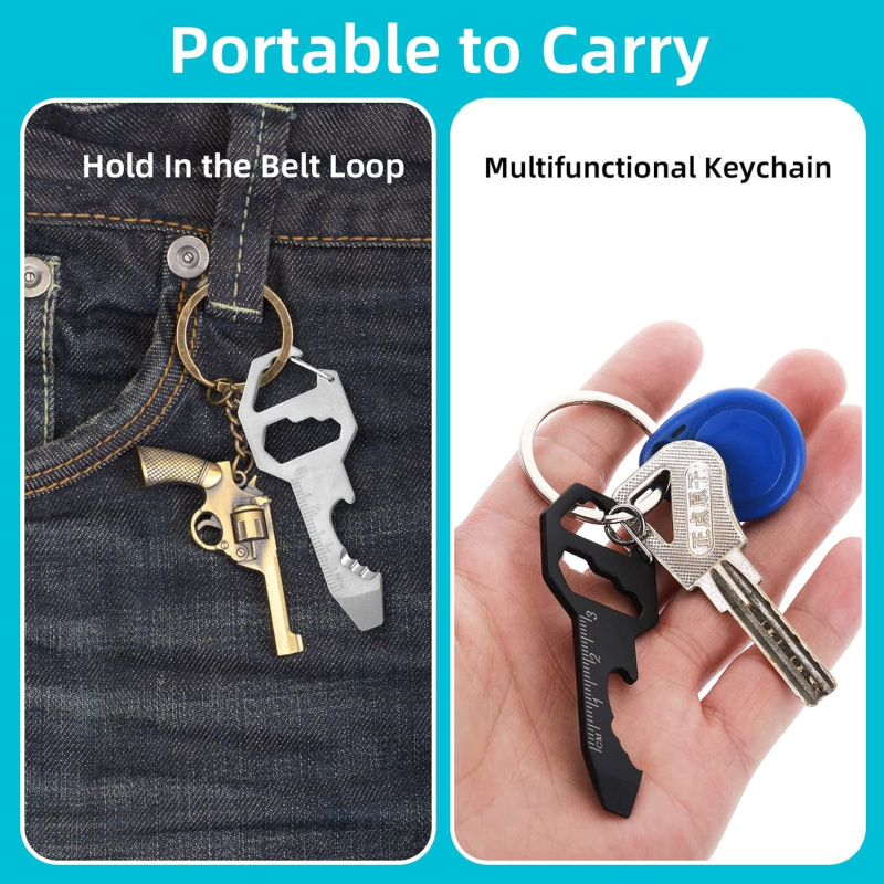 1Pcs Keychain Bottle Opener Mu - đánh giá và giá Edc Carry Backpack
