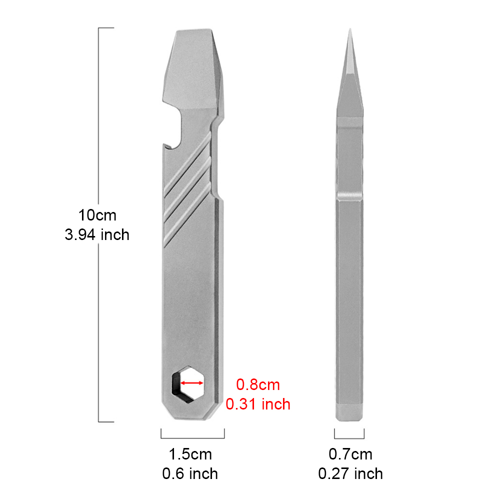 Titanium EDC Pry Bar Tool – 4” - đánh giá và giá Micro Screwdriver Kit