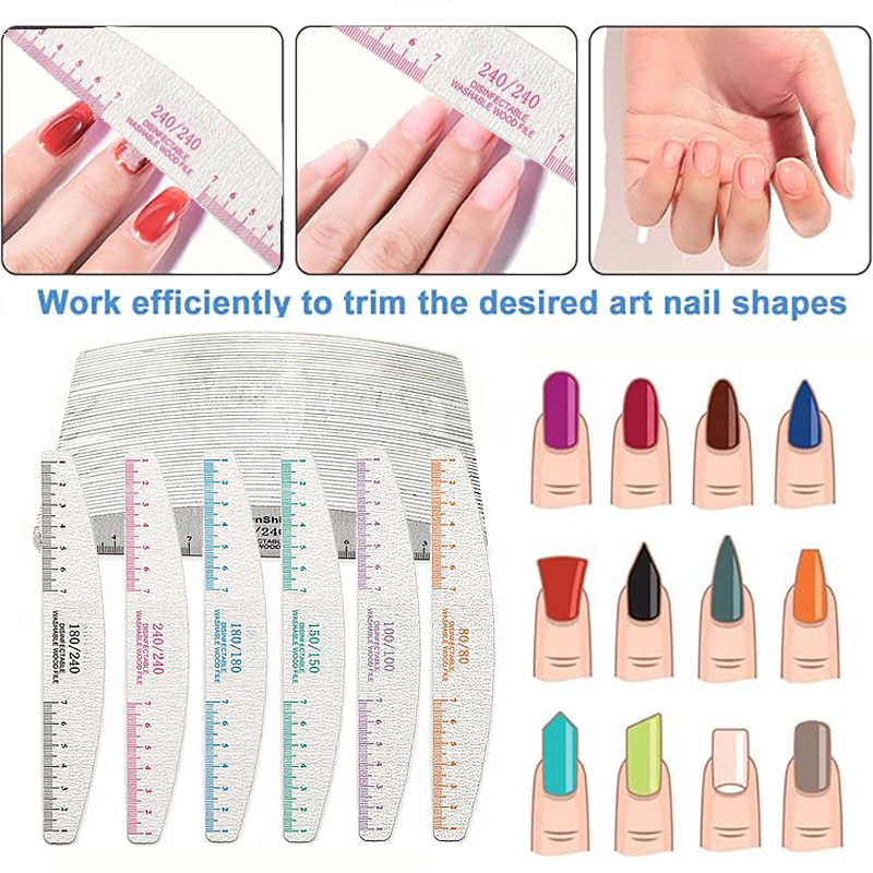 50/100pcs Rule Print Nail File - đánh giá và giá Nail File Titanium