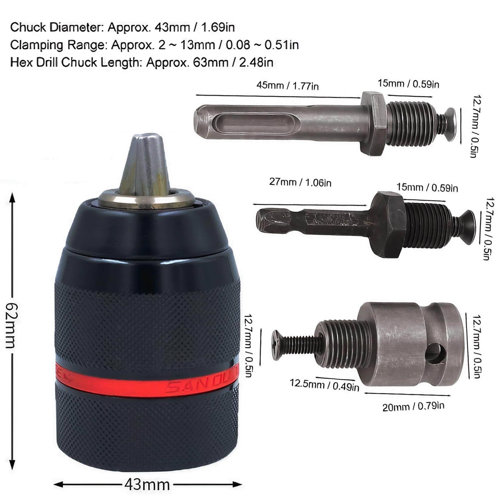 4Pcs 2-13mm Keyless Metal Dril - đánh giá và giá Micro Screwdriver Kit