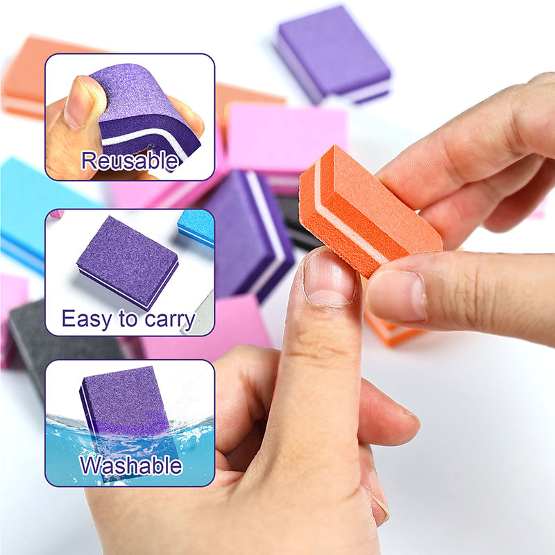 10/50pcs Mini Nails Art Buffer - đánh giá và giá Nail File Titanium