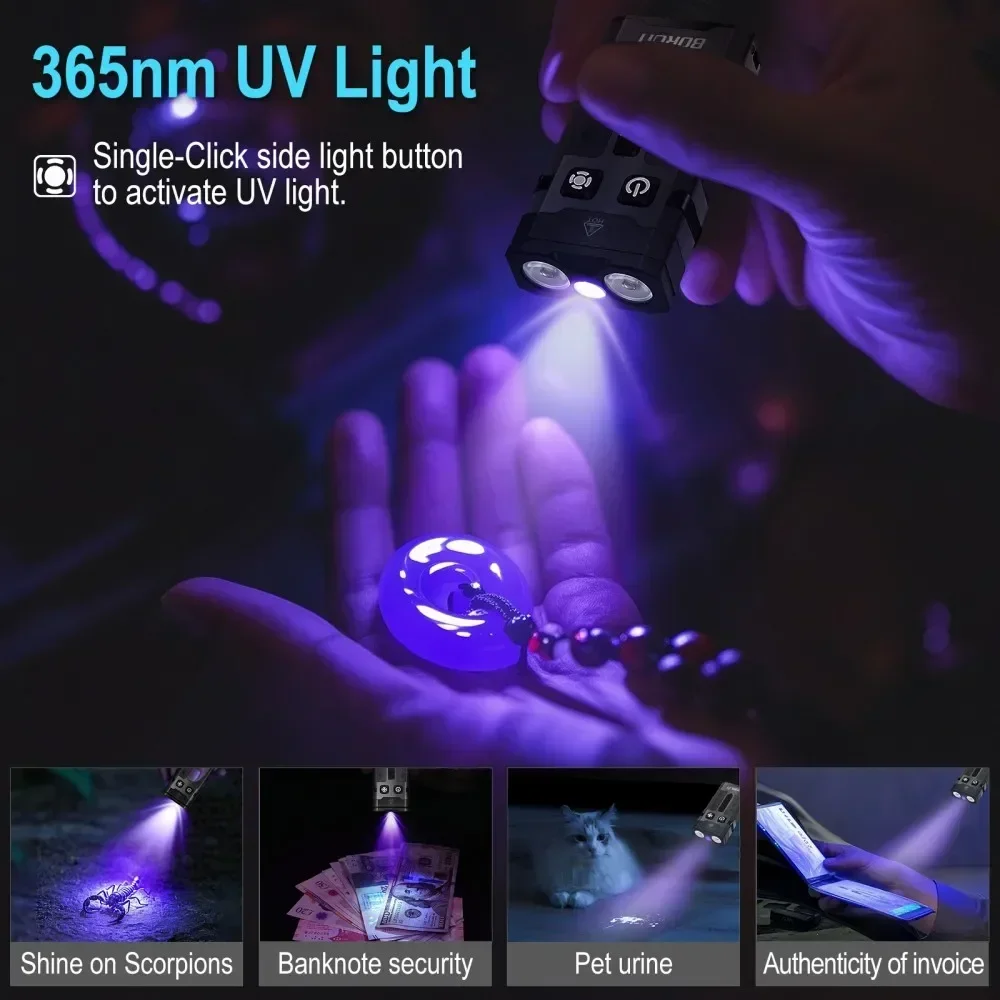 BORUiT EV20 1100LM EDC UV Keyc - đánh giá và giá Keychain Flashlight