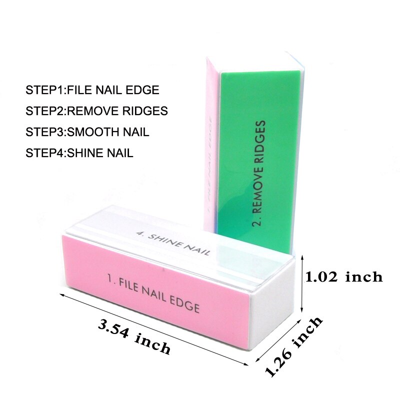 5pcs  Colorful Buffing Block 4 - đánh giá và giá Nail File Titanium