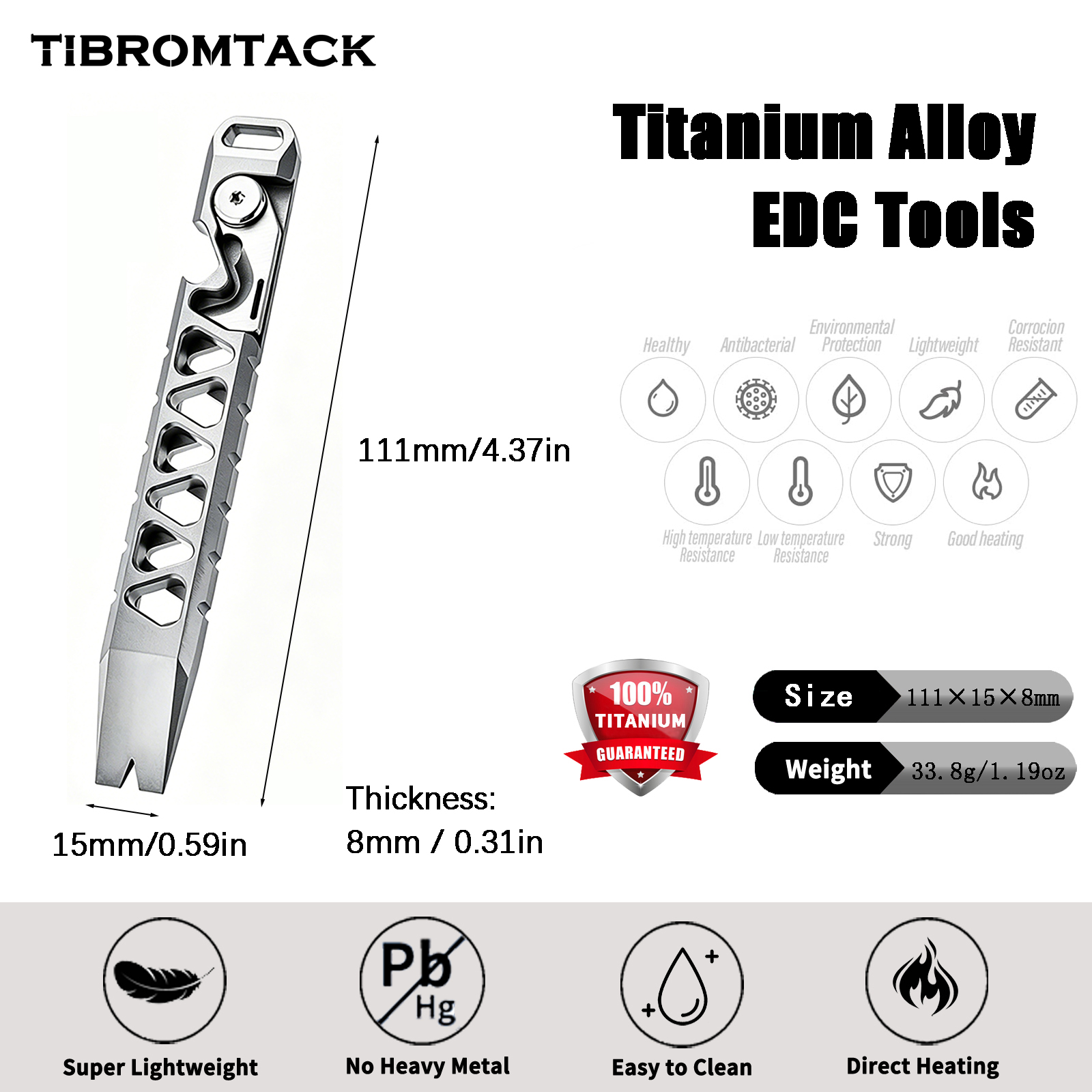 TIBROMTACK Titanium Multi-Func - đánh giá và giá Edc Every Day Carry おもちゃ