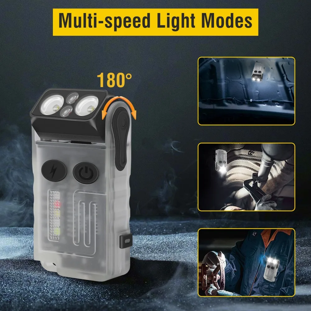 BORUiT V20 Buzzer EDC LED Keyc - đánh giá và giá Keychain Flashlight