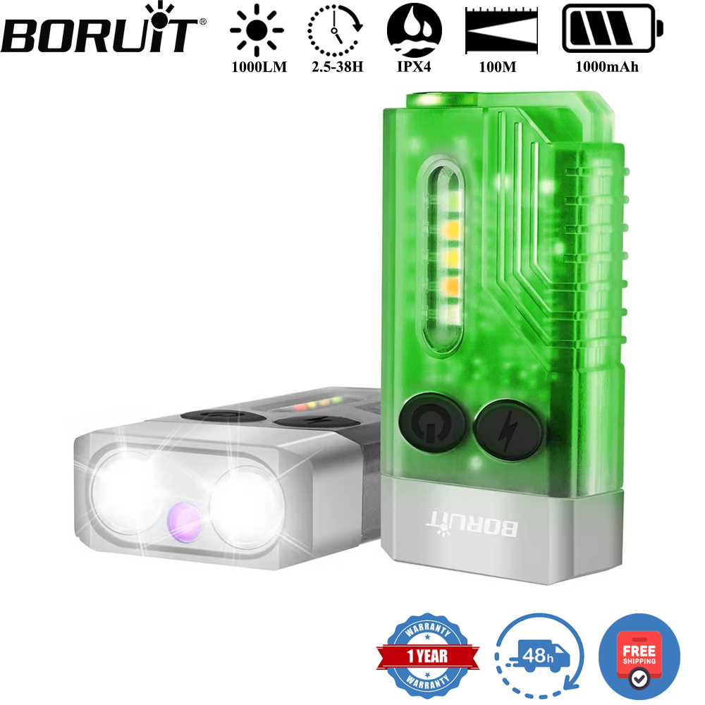 BORUiT V10 Keychain UV LED EDC - đánh giá và giá Keychain Flashlight