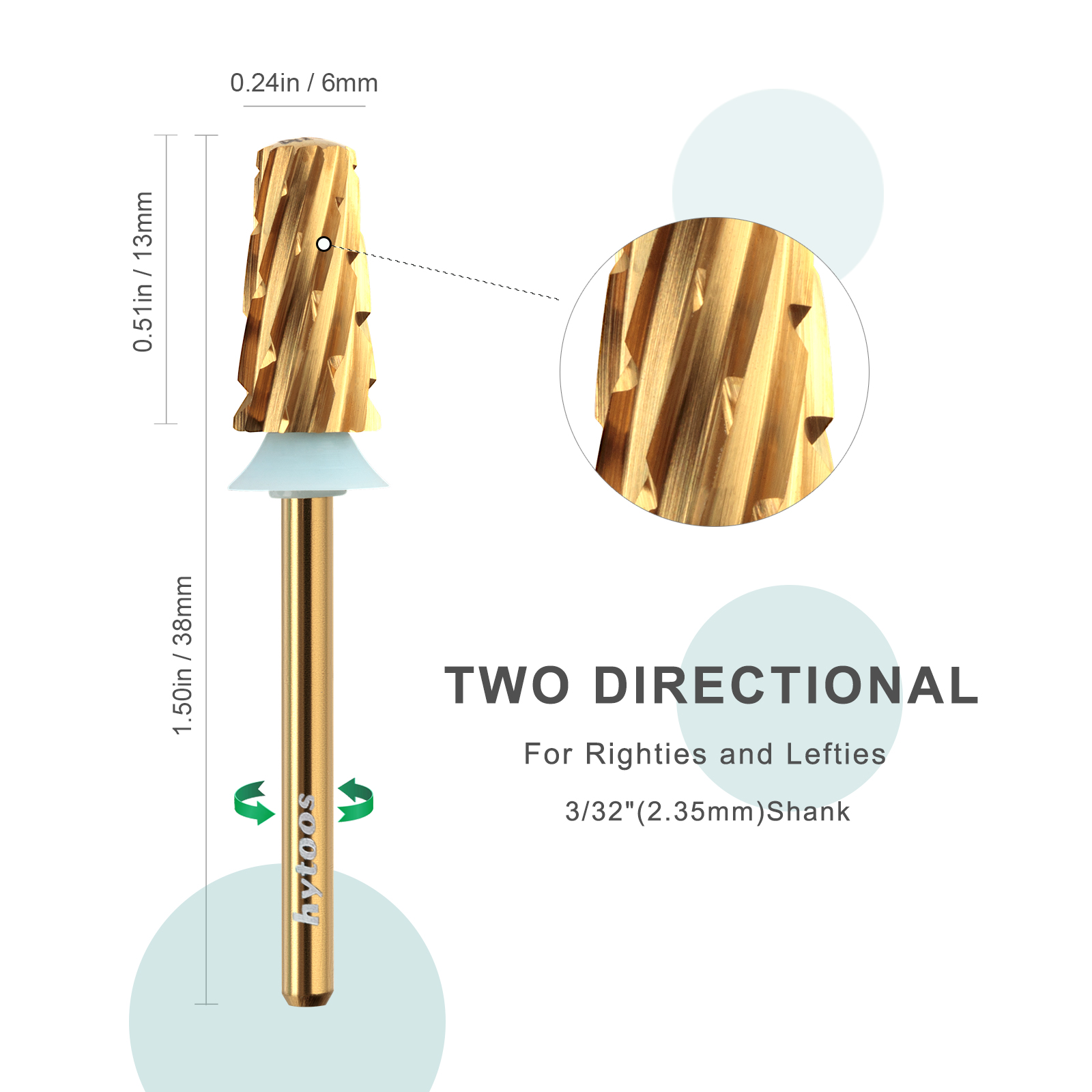 HYTOOS 4XC Titanium Tapered Na - đánh giá và giá Nail File Titanium
