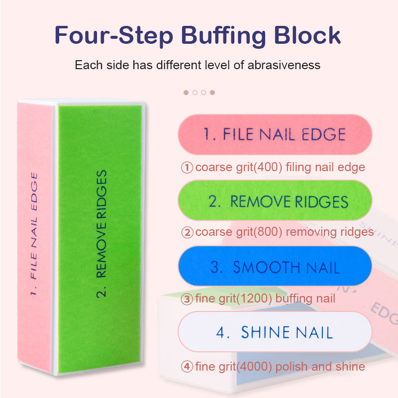 5/10pcs Nail Buffer Block 4 St - đánh giá và giá Nail File Titanium