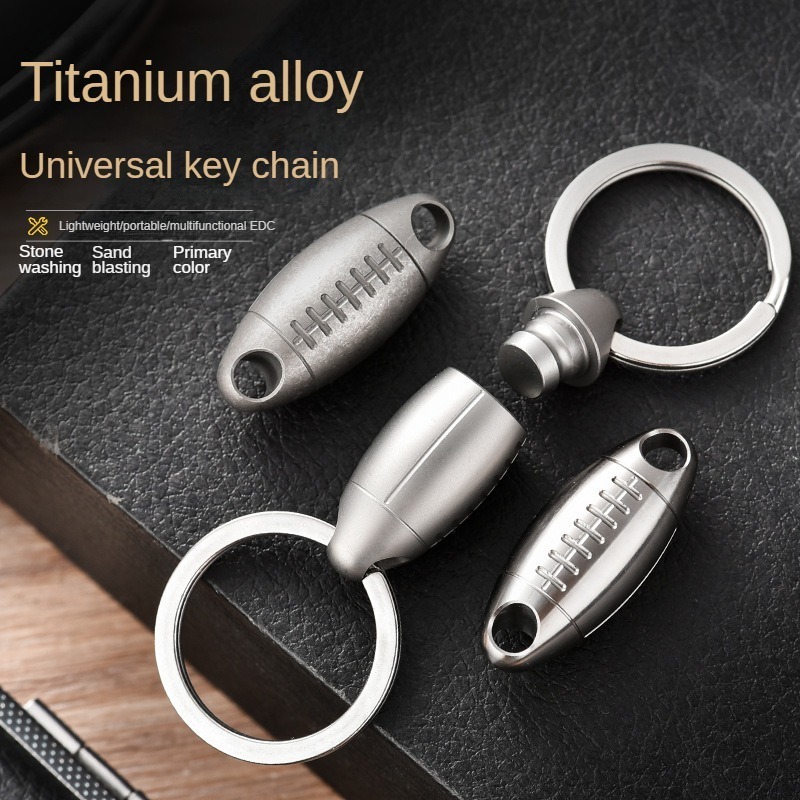 Titanium Rugby Shape Keychain  - đánh giá và giá Edc Carry Backpack