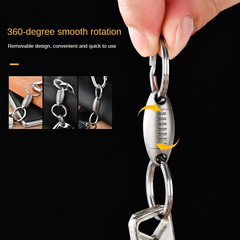 Titanium Rugby Shape Keychain  - đánh giá và giá Edc Carry Backpack